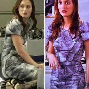 Bensoni Gray Patterned Dress ASO Blair Waldorf Gossip Girl Women’s Size 0